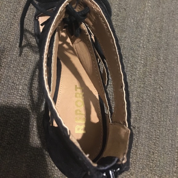 Report black 3.25 inch heel lace-up sandal - Picture 4 of 6